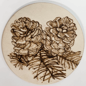 Pine – Original Woodburned Round